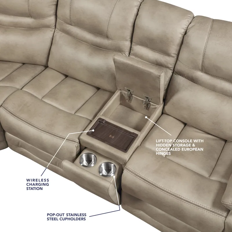 Shelton 3pc Manual Reclining Sectional
