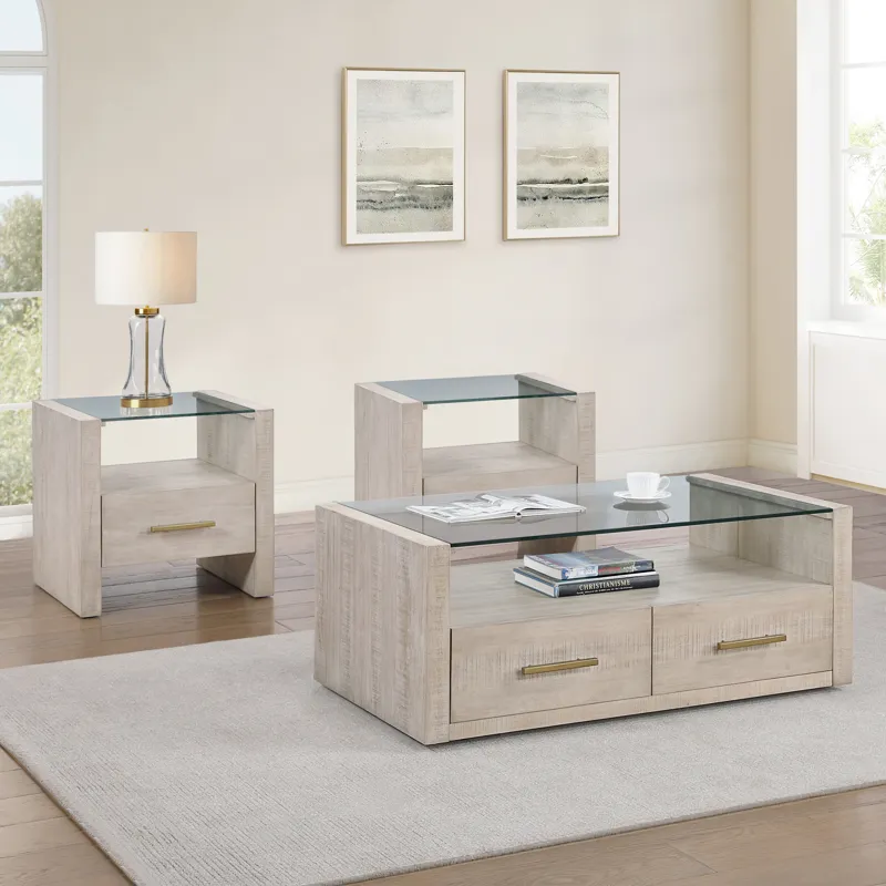 Garland Coffee Table, 2 Ends, Blonde Finish