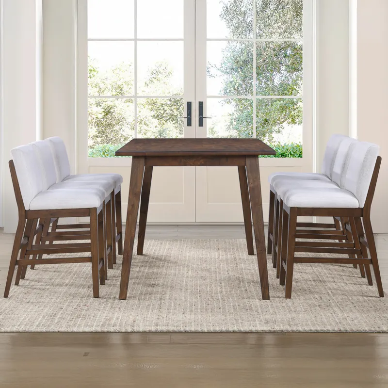Canton 7pc Counter Dining Set W/Upholstered Cc
