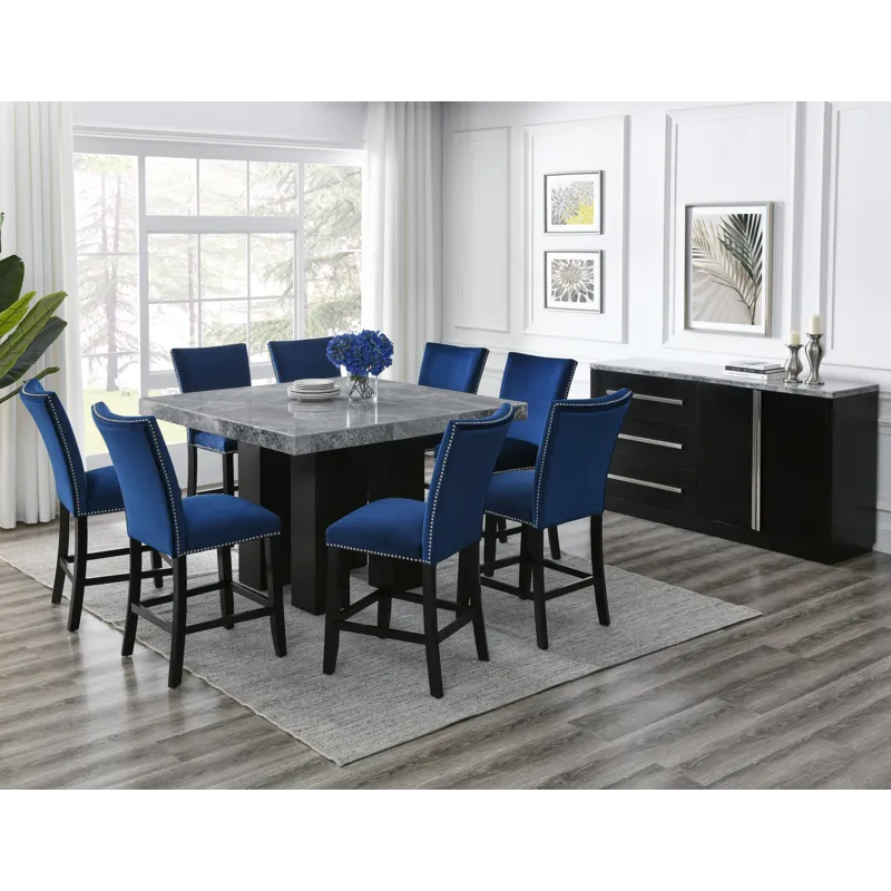 Camila Square Gray Marble Top