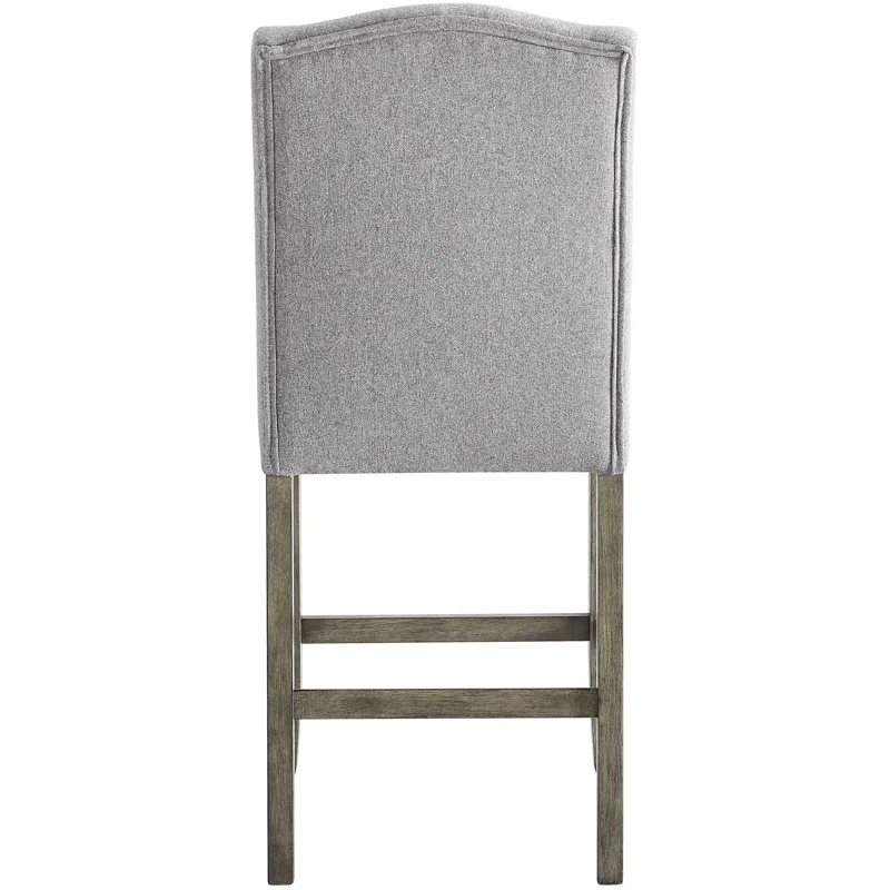 Grayson 5-Piece Marble Top Counter Height Dining Table Set with Gray Chairs