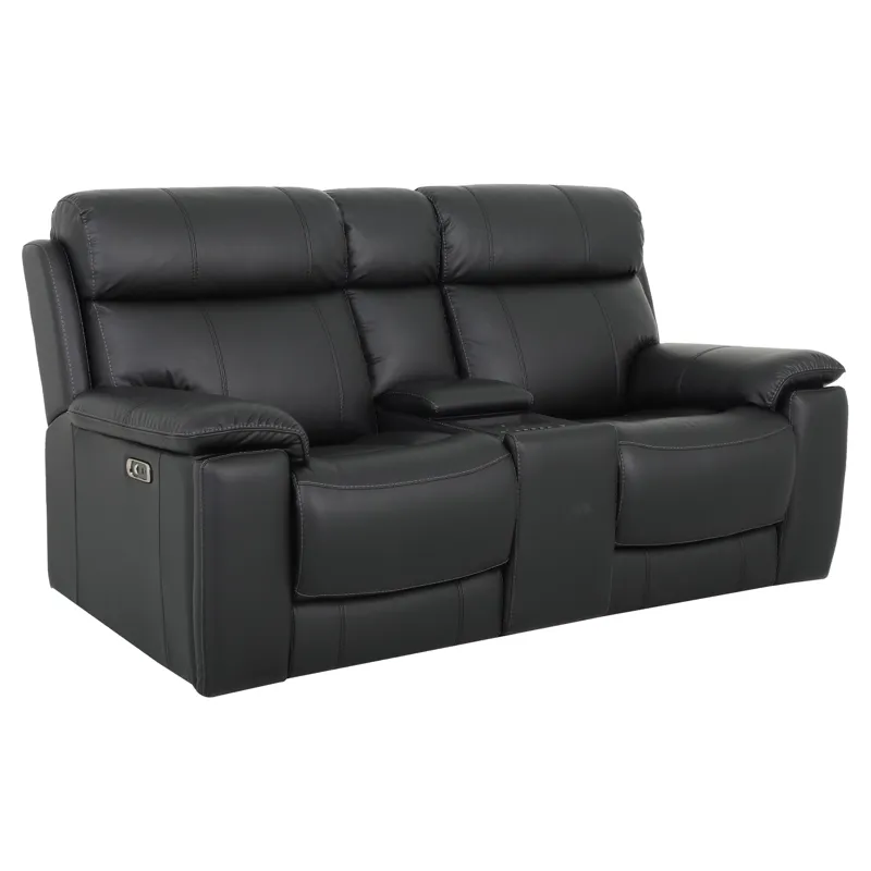 Zenith Black Power Console Loveseat