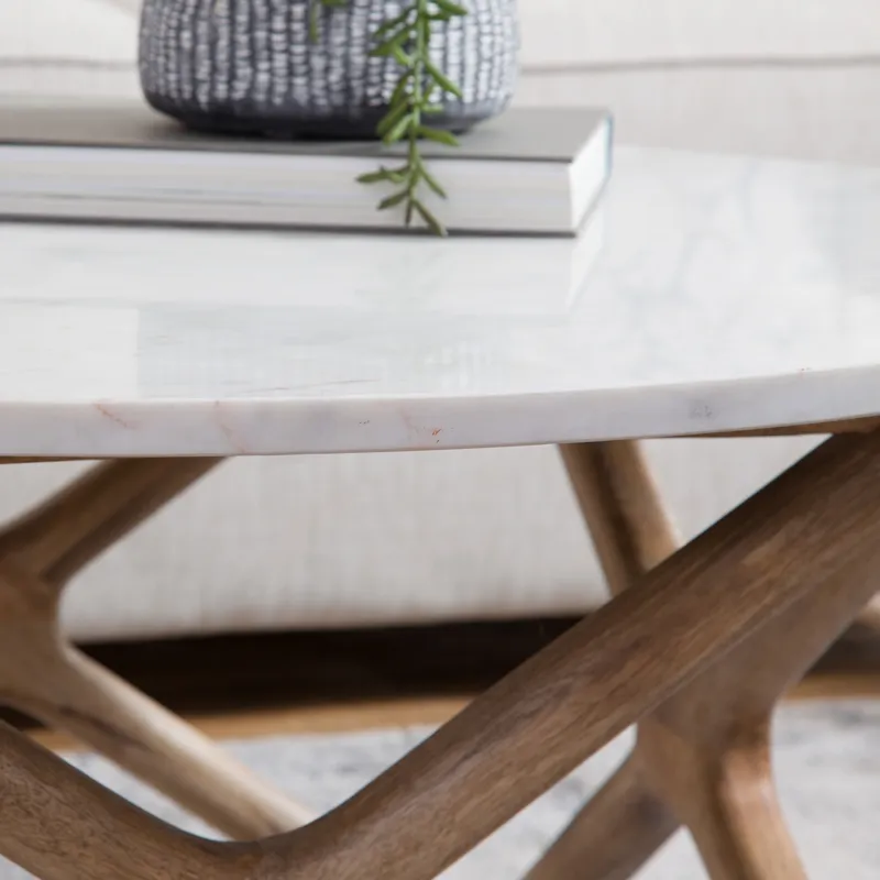 Wyman Banswara White Marble Top Cocktail