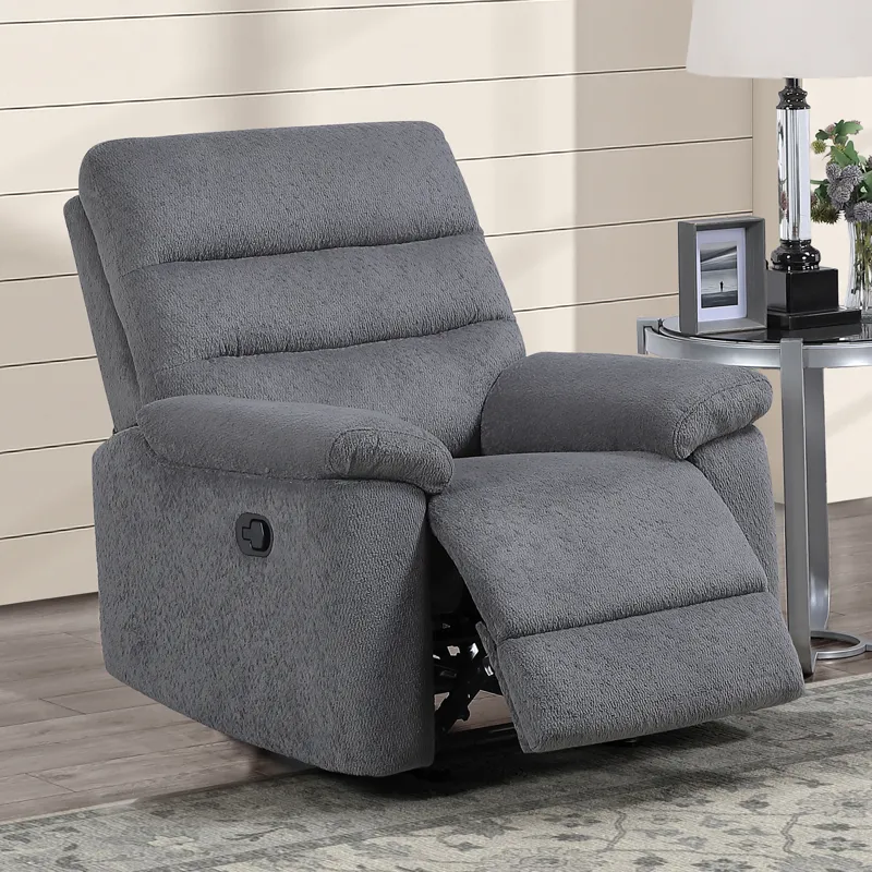 Cozy Gray Manual Recliner