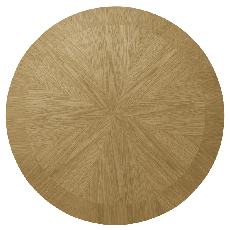 Rylie Round Counter Table Top W/4 Drawers, Natural Finish