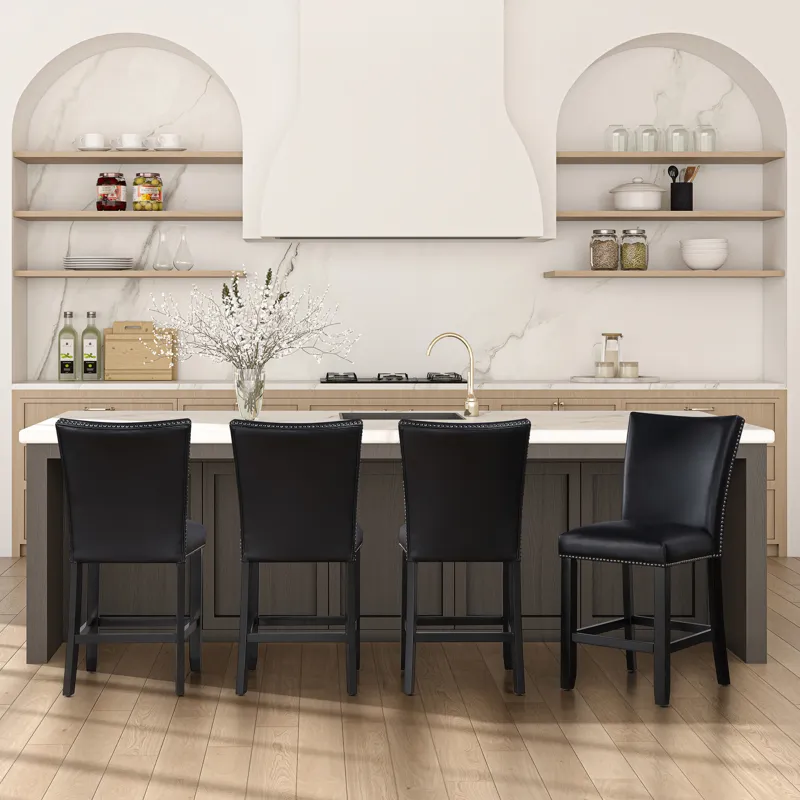 Artemis Black Pu Counter Chair