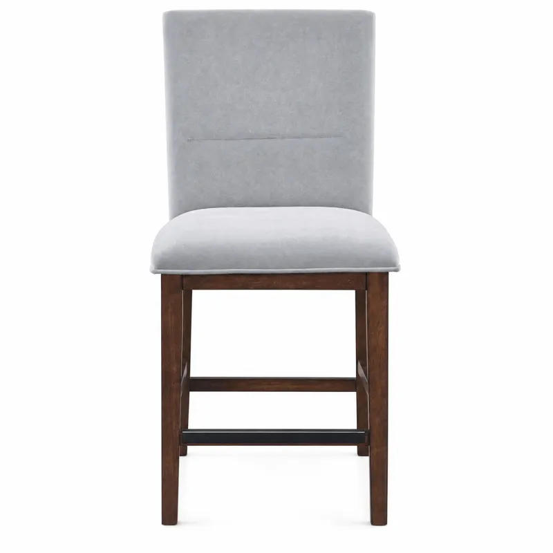 Zen Gray Velvet Counter Chair