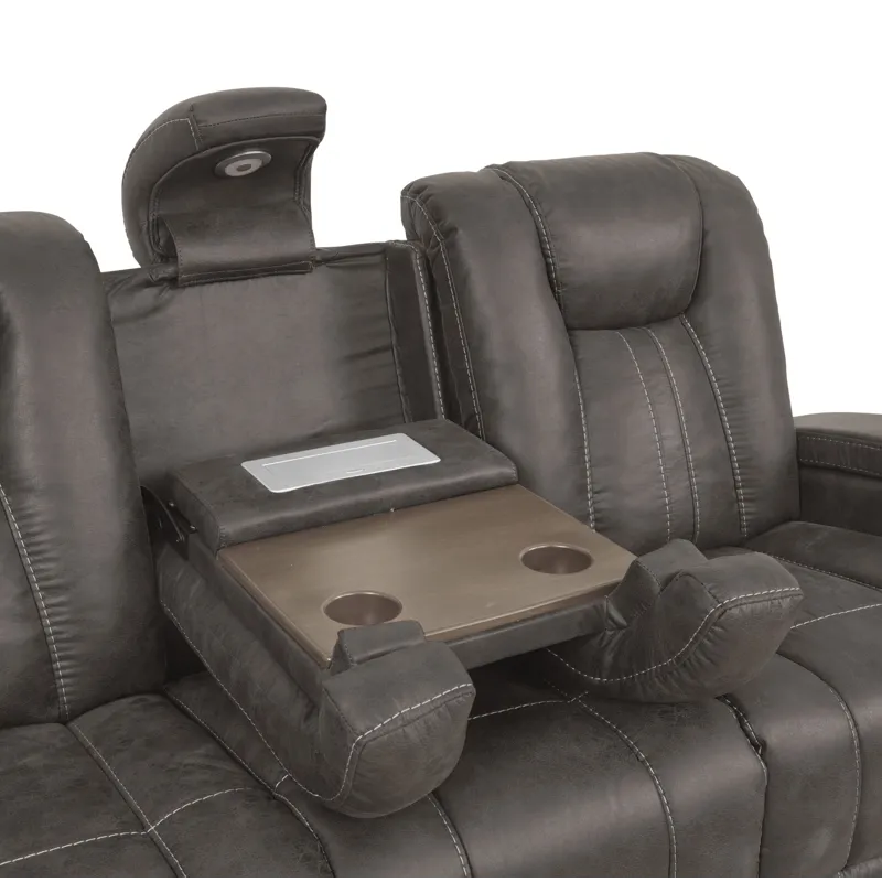 Marlow Charcoal 2pc Manual Reclining Living Room Set