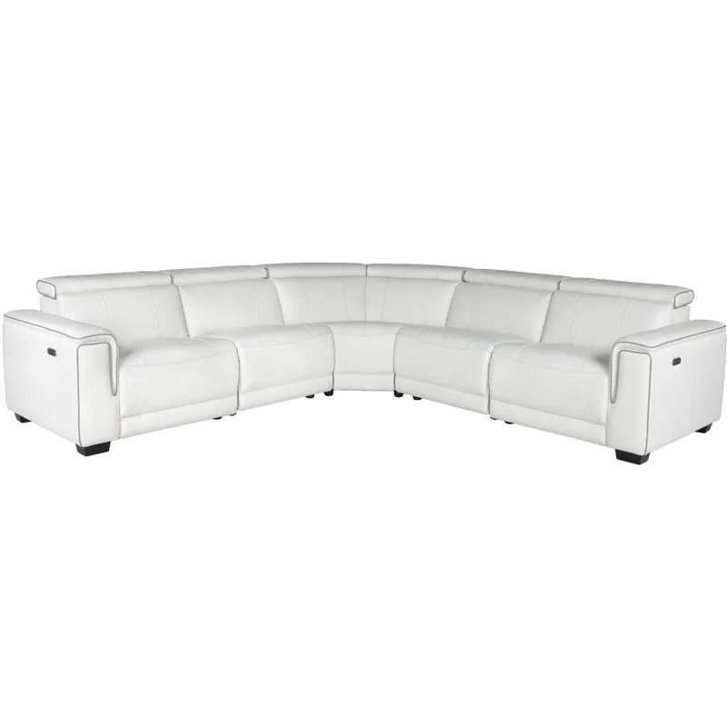 Lorenzo White Dual-Power Armless Recliner