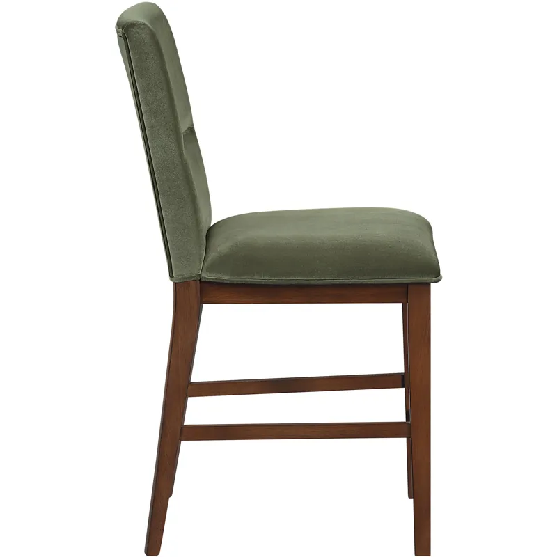 Zen Green Velvet Counter Chair