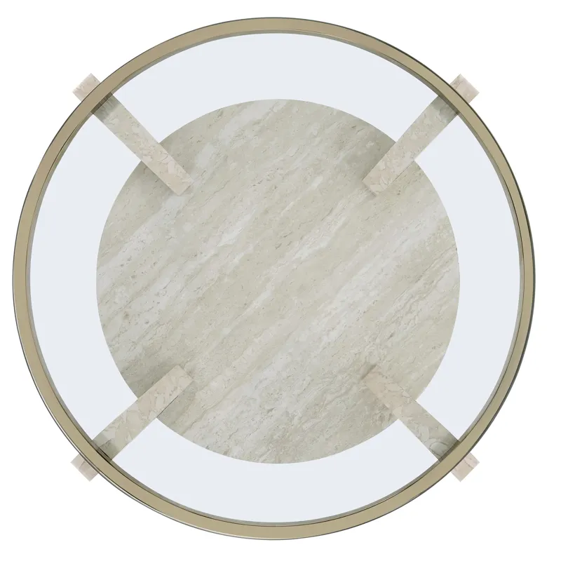 Wanda 3-Piece Glass Top Table Set With Castered Coffee Table