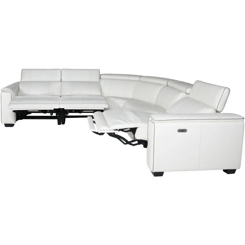 Lorenzo White Dual-Power Armless Recliner
