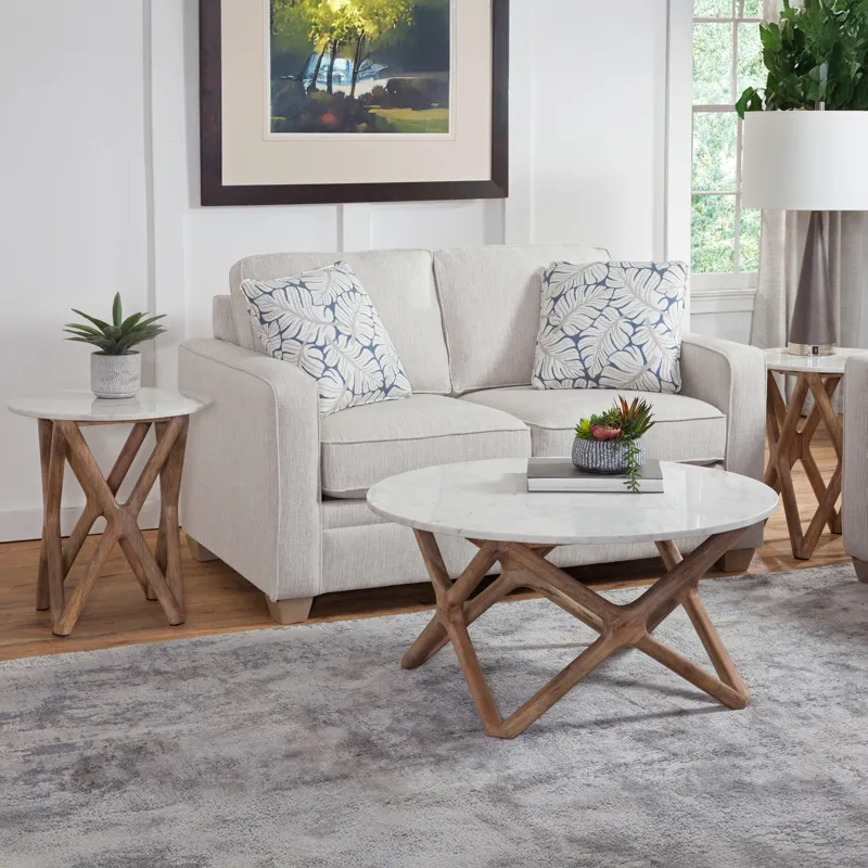 Wyman Banswara White Marble Top Cocktail