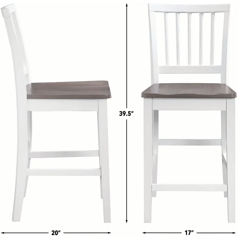 Joplin White Counter Chair
