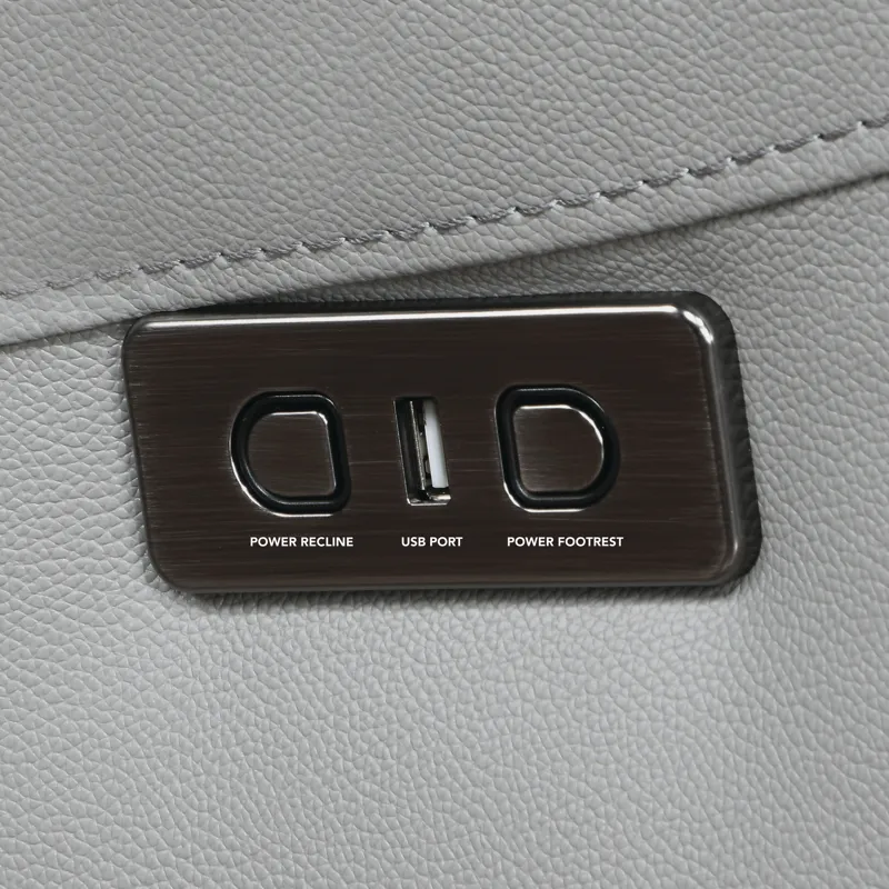 Alexandria 5-Piece Power Leather Reclining Sectional(Lrt,act,wt,art,rrt), Stone