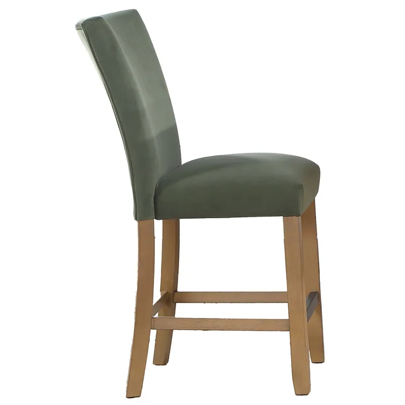 Artemis Chive Green Velvet Counter Chair