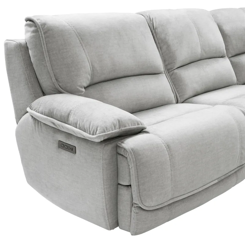 Olson Olsen Silver Power Reclining Sofa Sectional
