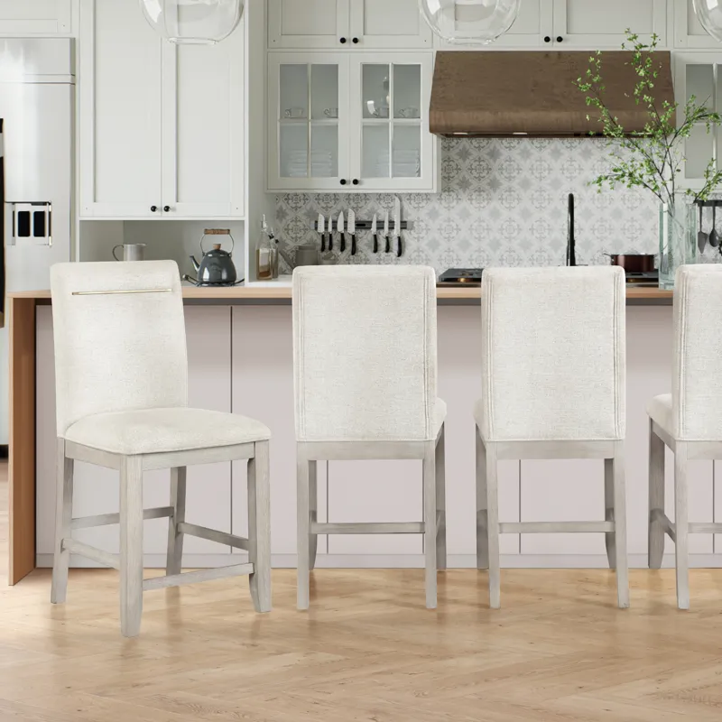 Garland Counter Chair, Greige Finish