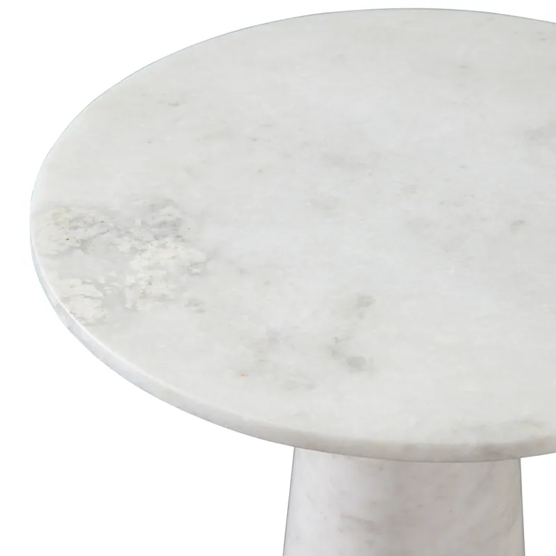 Joni Talita White Marble End Table