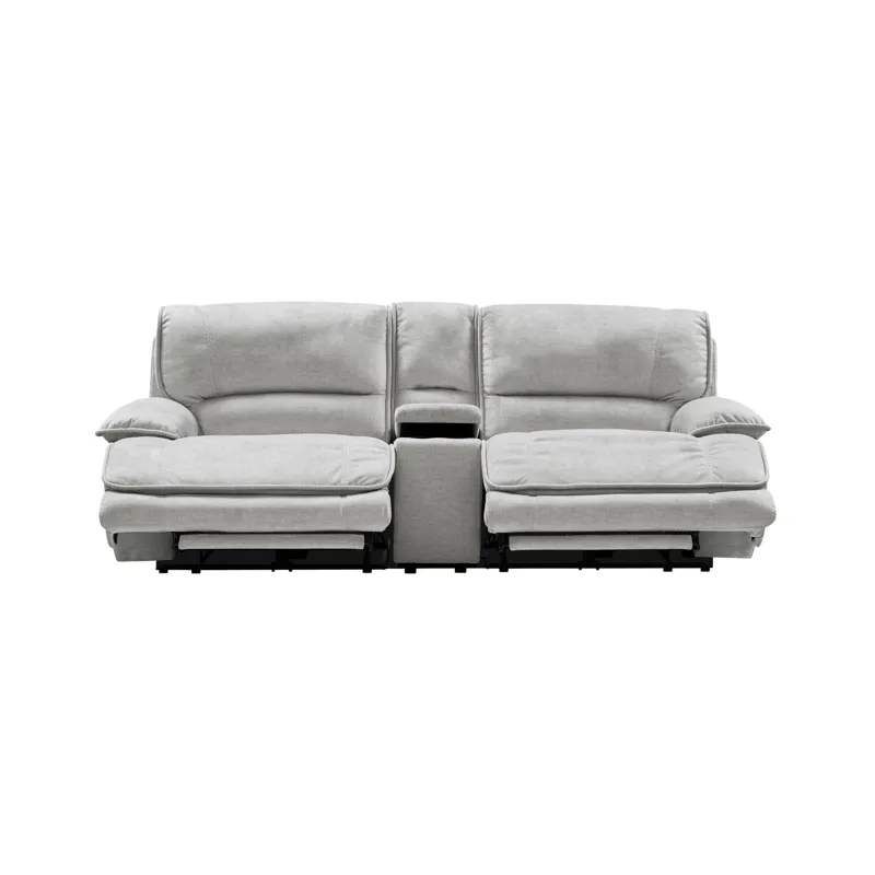 Olsen Silver Power Reclining Loveseat Sectional