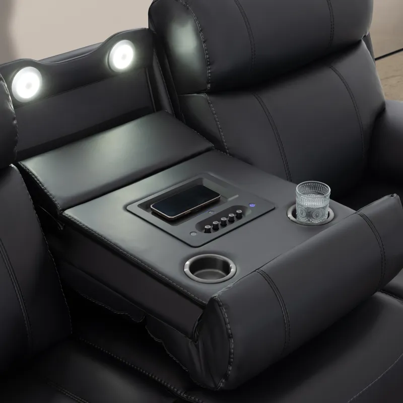 Zenith Black Power Sofa