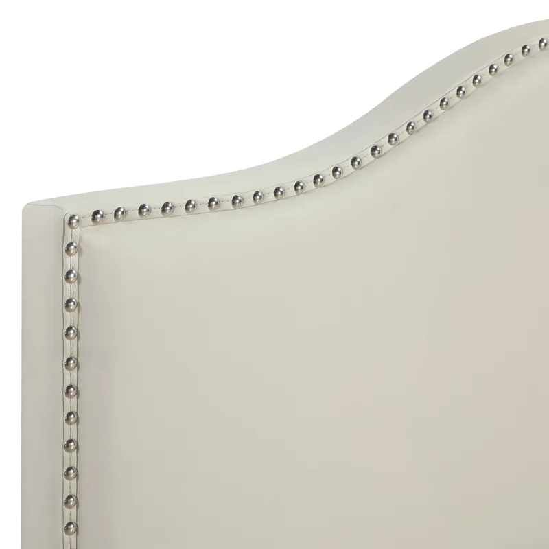 Zoe Cream Pu Headboard - Full/Queen