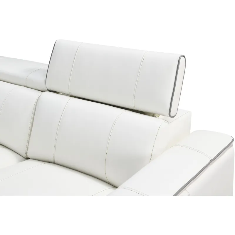 Lorenzo White Dual-Power Armless Recliner