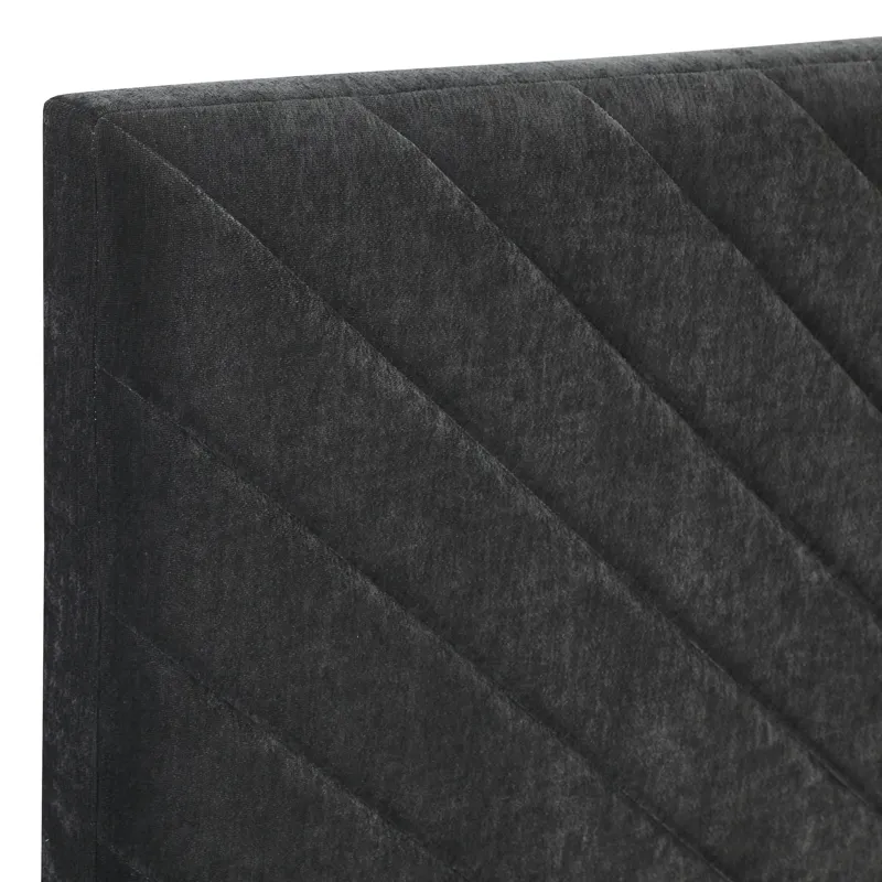 Tara Black Chevron Tufted Queen/Full Hea
