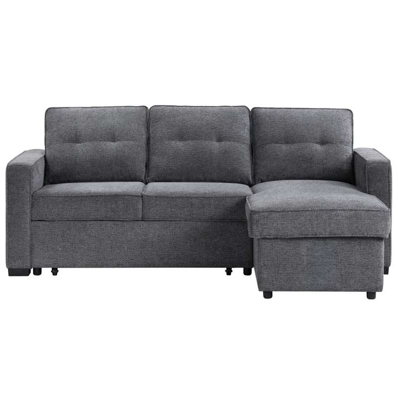 Noah Flippable, Convertible Storage Sleeper Chofa, Gray