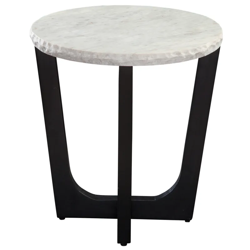 Chrissy White Marble Top End Table