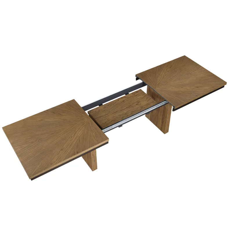 Roatan 80-96\" Table With 16-Inch Self-Storing Leaf