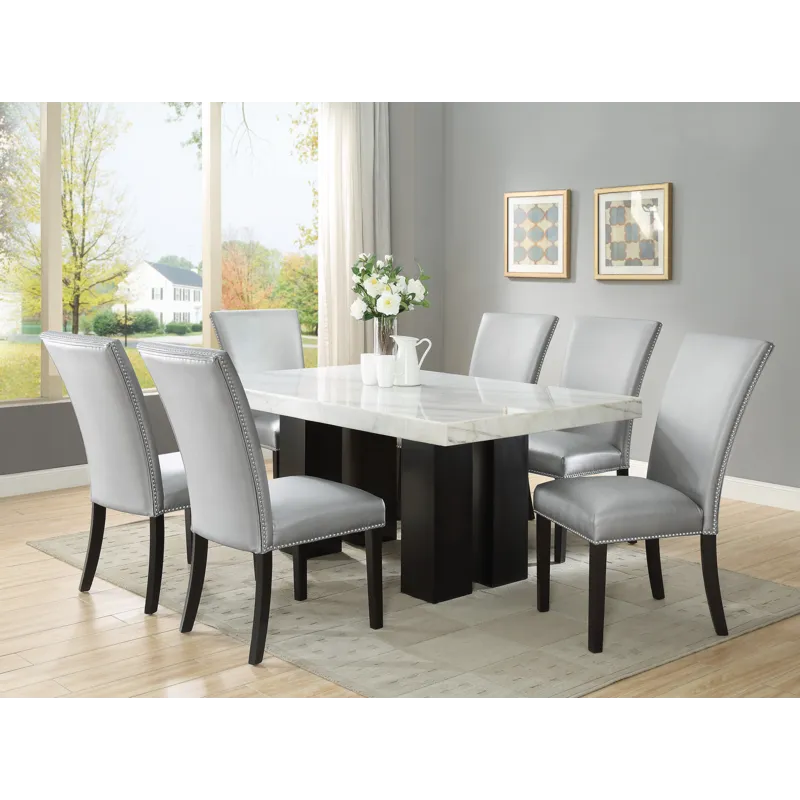 Camila 70-Inch Gray Marble Table Top