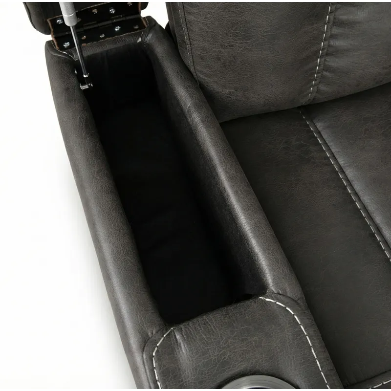 Marlow Charcoal 2pc Manual Reclining Living Room Set