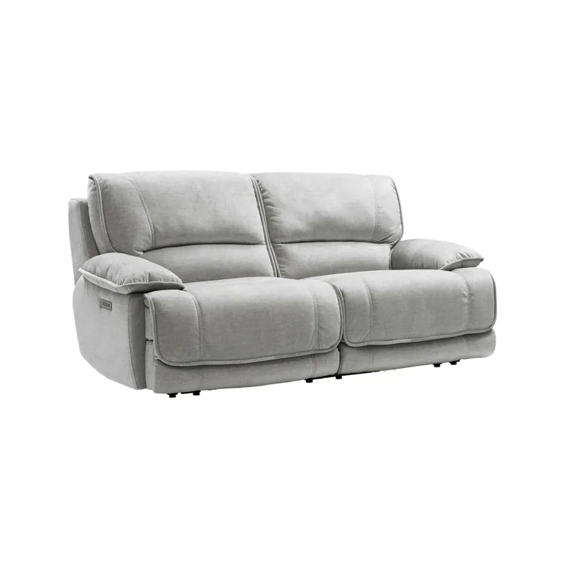 Olsen Silver Power Reclining Loveseat Sectional