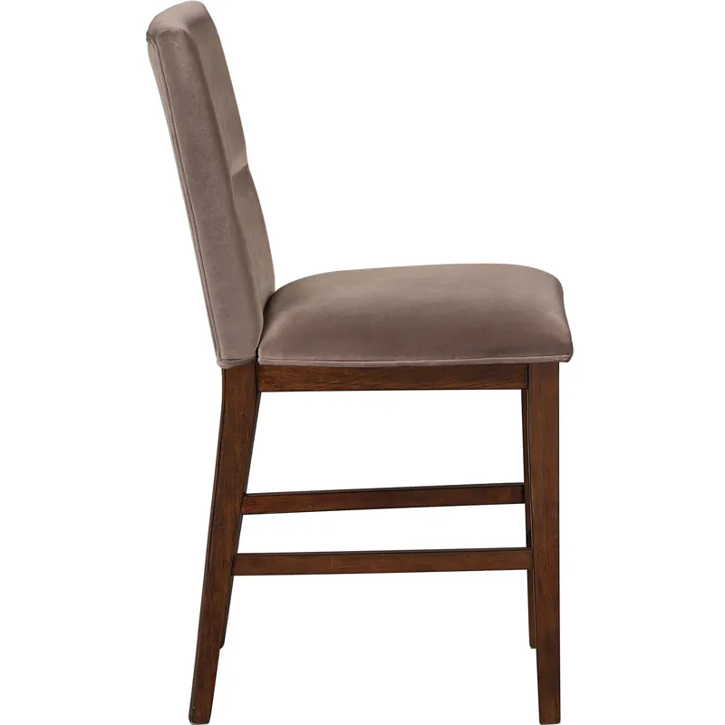 Zen Brown Velvet Counter Chair