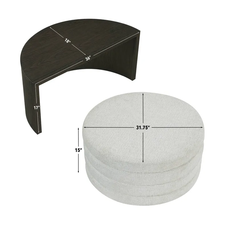 Florence Black Nesting Cocktail Table