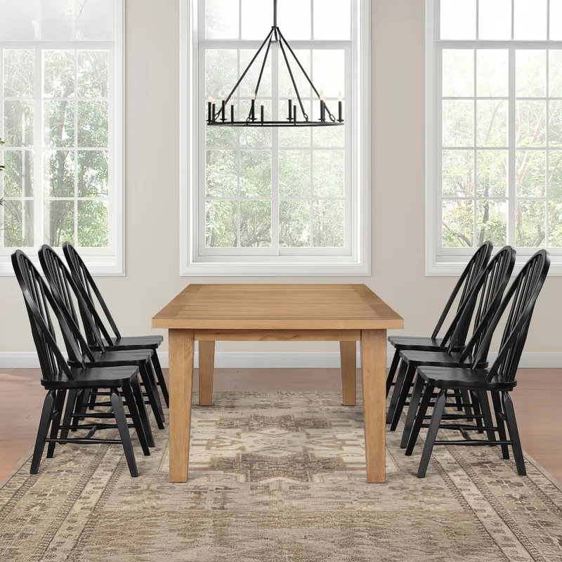 Sommerset 7pk Dining Table Set W Black