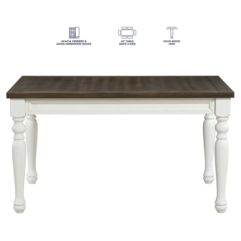 Joanna Kids 3pc Dining Set, Ivory And Mo