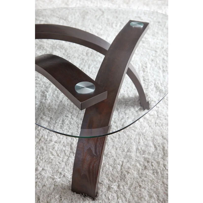 Pitman 3-Pack Triangle Glasstop Occasional Table Set