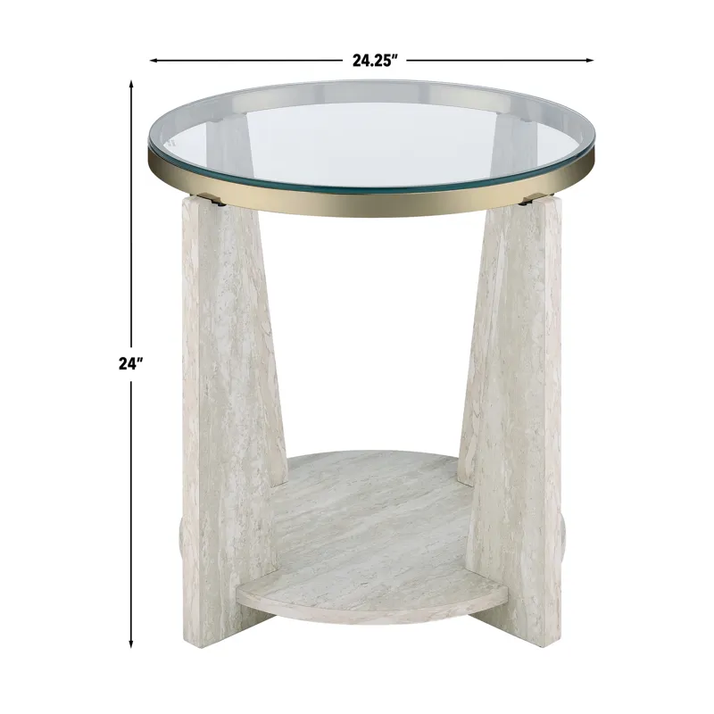 Wanda 3-Piece Glass Top Table Set With Castered Coffee Table