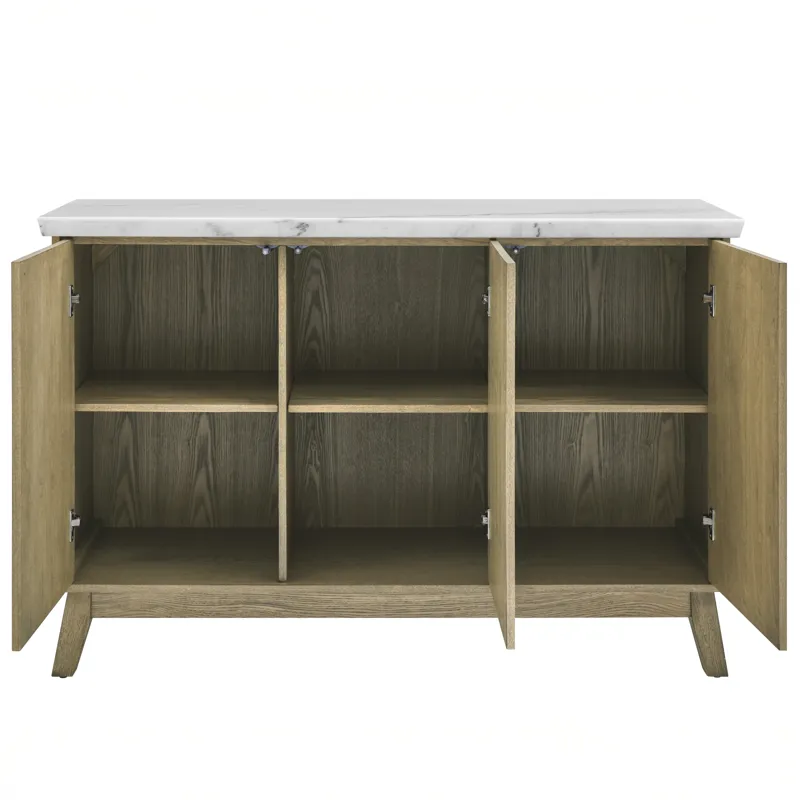 Vida White Marble Top Server