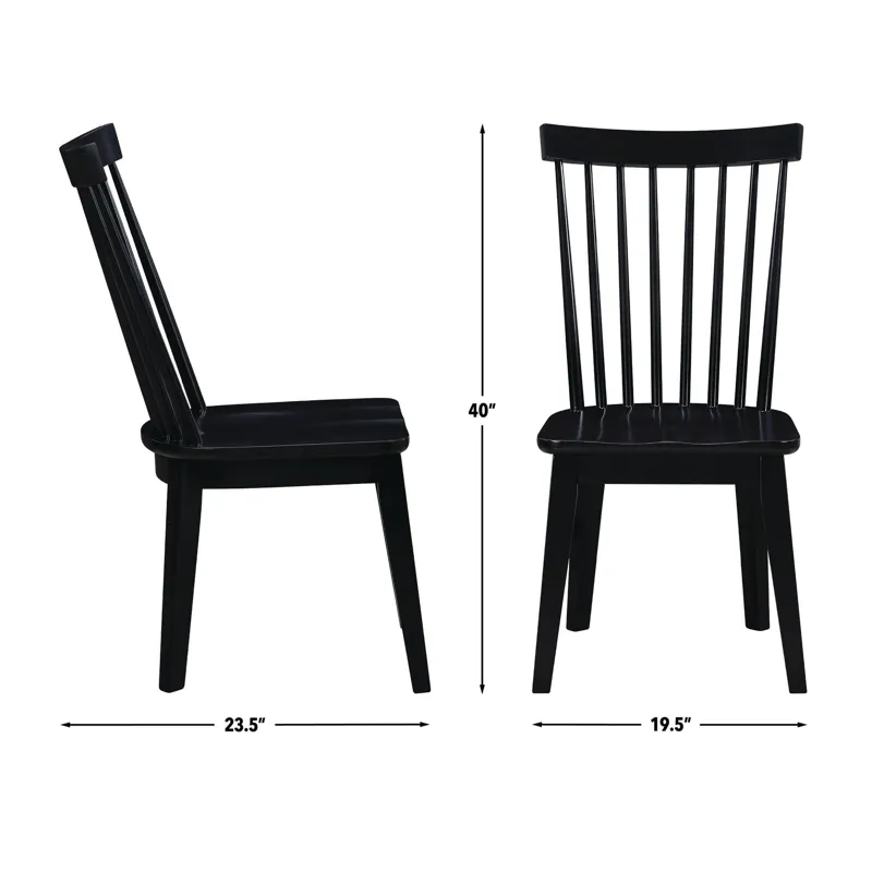 Aubrey Black Rectangle Table And 10 Vaughn Blac