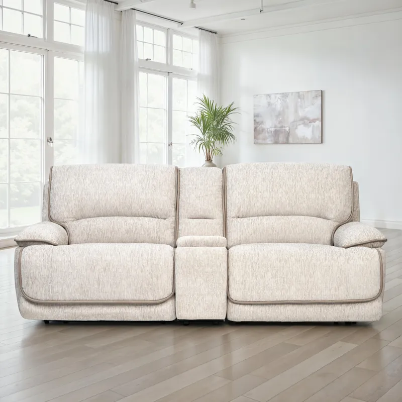 Olsen Dove 3-Piece Power Reclining Sectional