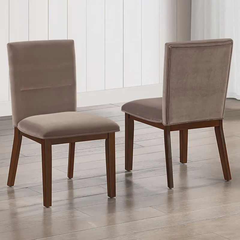 Zen Brown Velvet Side Chair