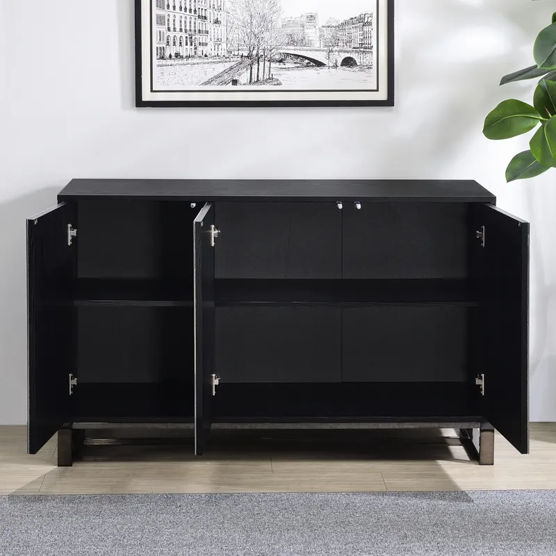 Mazie 3-Door Sideboard W/Pattern Mirror