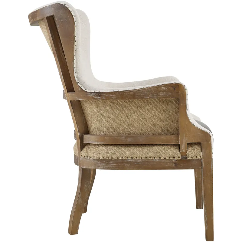 George Two Tone Wingback Accent Chair