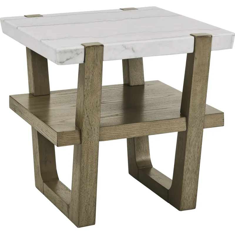 Perth (Carolina) End Table White Marble