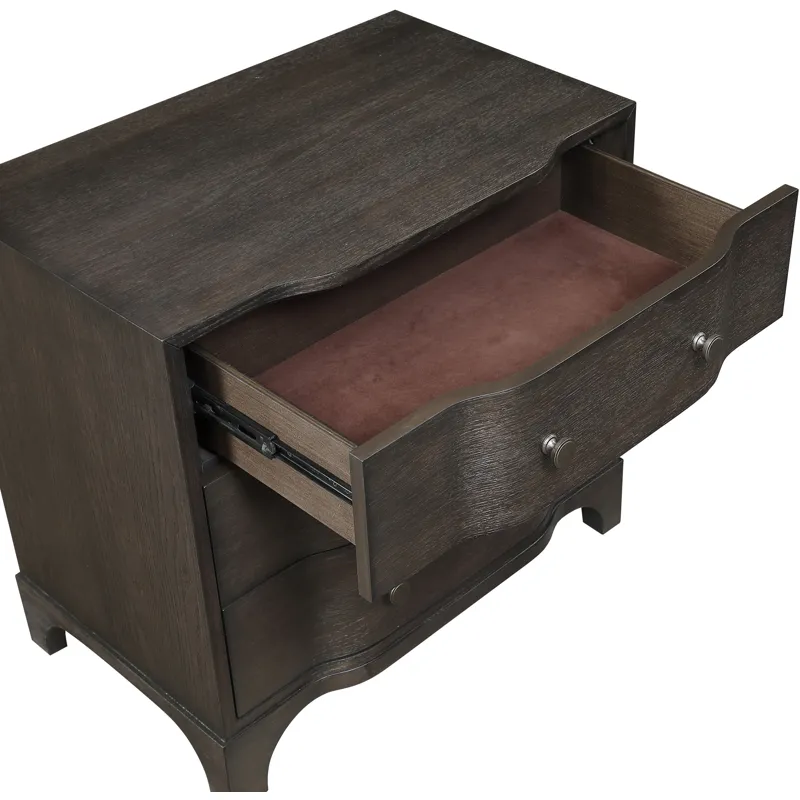 Verona Brown Nightstand with USB