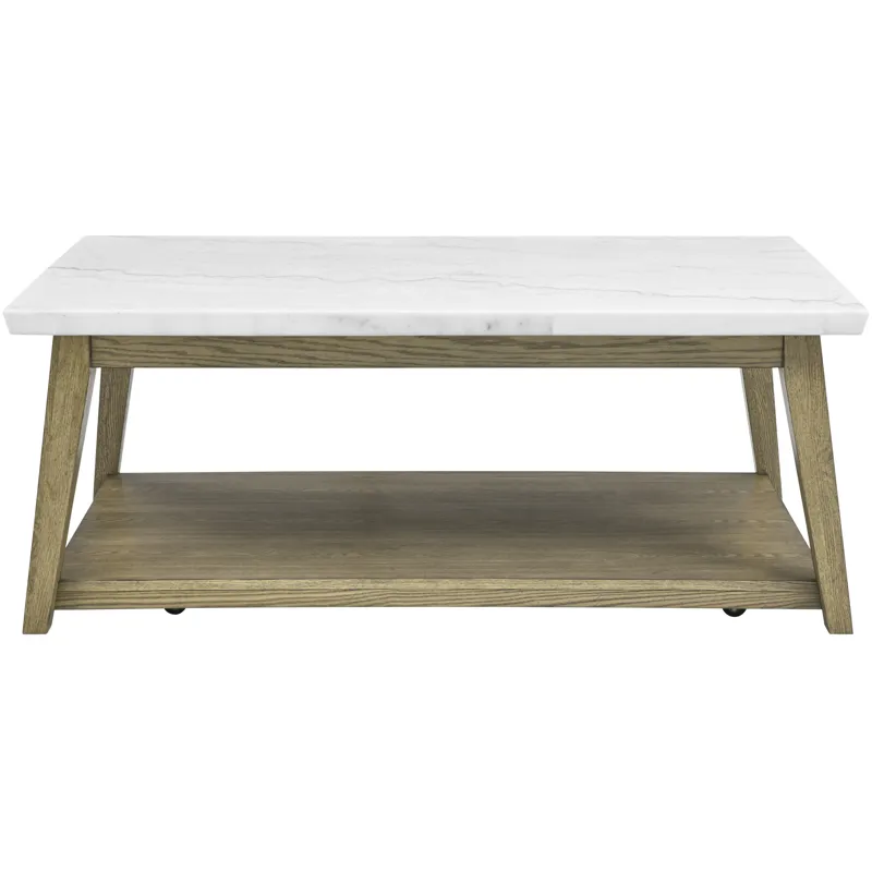 Vida Marble Top Cocktail Table with Casters