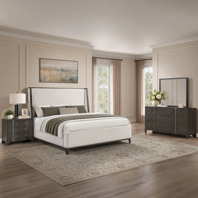 Verona Upholstered Queen 4PK Bedroom